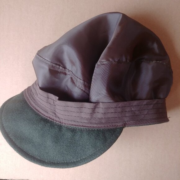 Vintage Penguin made in Canada Mens wool blend grey green cap hat with b… - Picture 10 of 10